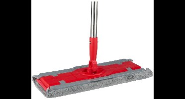 Dirt Devil Dweil - Dweilset met Dweilstok en Uitschuifbare Steel - Geschikt voor Laminaat, Tegels en Vinyl - Dweilen Microvezel - Flexibele Kop - Dweilmop - Metaal en Microvezel - 35 x 15 x 122 cm