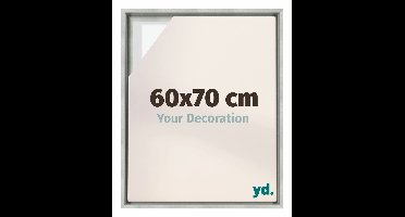 yd, Baklijst 60x70 cm Zilver Mat - Lijst voor Canvasdoek - MDF Lyon