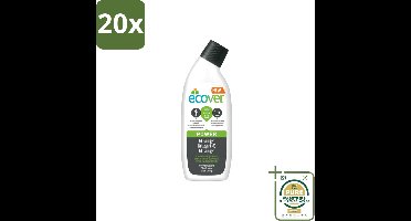 20 x Ecover - Toiletreiniger Power - 750 ml - Wasstrips - Toiletreiniger - Kalkaanslag - Ecologische Toiletreiniger - Krachtige Toiletreiniger - Plantaardige Toiletreiniger