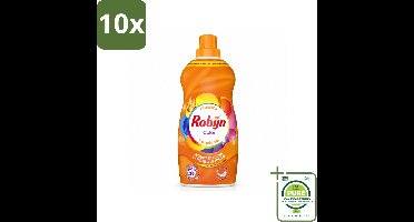 10 x Robijn – Vloeibaar Wasmiddel – Klein & Krachtig Color – 1,19 L - Grootverpakking - Vaatwasstrips - Kleurbehoud - Kleurherstel - Wasmiddel Kleur - Wasmiddel Voor Gekleurd Was - Koud Wasmiddel