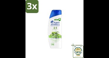 3 x Head & Shoulders - 2in1 Sensitive - Anti-Roos Shampoo & Conditioner - Aloë Vera - 270ml - Grootverpakking - Gevoelige Hoofdhuid - Schuppenbestrijding - Shampoo En Conditioner - Aloë Vera - 2 In 1