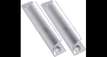 KARZO - Set van 2 buiten balkondeurgrepen van duurzame aluminiumlegering met roestvrijstalen schroeven voor stevige bevestiging en lange levensduur