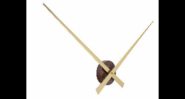 Grote wandklok 85cm-Vintage goud-aluminium-NeXtime 'wijzers'