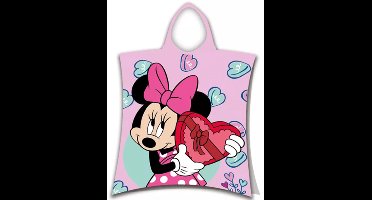 Minnie poncho 50 x 115 cm (roze)
