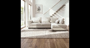 Giga Meubel Hoekbank Addison Cremona Beige – Rechts – 3-Zits – Stof – 301x216x82 cm