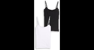 Tom Tailor Denim - Basic top in een set van 2 - Maat M - deep black