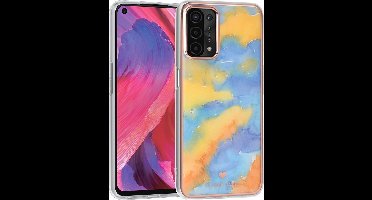 UNIQ Classic Case Oppo A54 5G & A74 5G TPU Backcover hoesje - Marble Yellow
