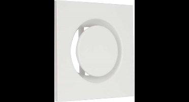 Ventilatieventiel toevoer metaal vierkant Ø100 mm wit met klemveren - DVSQ-P100