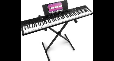 MAX RhapsodyDP88 Digitale Piano met 88 toetsen - Keyboard met standaard - Aanslaggevoelige toetsen