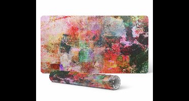 Vinyl bureauonderlegger met stijlvolle abstracte mozaïekprint 120x60 cm