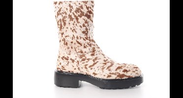 Copenhagen Damesboot CPH443 in beige bruine koeprint