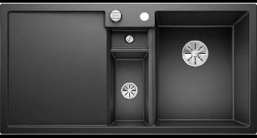 BLANCO Collectis 6S - spoelbak - SILGRANIT - 1 1/2 kom - afvoer links - zelfreinigend - zonder sif - schotel - sorteercontainer - antraciet