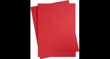 Gekleurd Karton, A2 420x594mm kerstrood, 10 vel | Knutselkarton