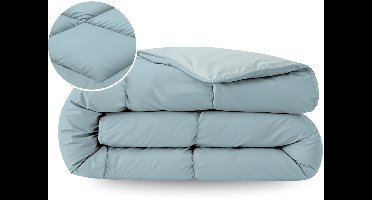 Zelesta Pure Duo Katoen Zomerdekbed - Grijsblauw & Lichtblauw 140x200cm