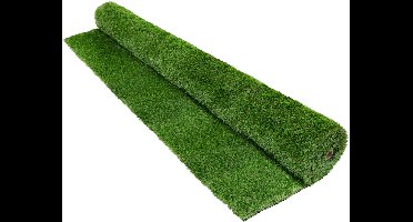 ECD Germany kunstgras rol 150x500 cm 7,5 m² groen synthetisch nepgras grasmat 18 mm dicht uv bestendig waterdoorlatend onderhoudsvrij slijtvast natuurlijk uiterlijk voor balkon tuin terras buiten huisdiervriendelijk outdoor gazon mat grasmat tapijt