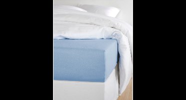 De Witte Lietaer Hoeslaken Katoen Satijn Olivia - 180 x 200 cm - Blauw