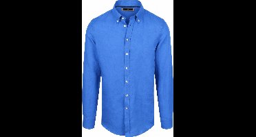 Steppin' Out Overhemd Linen Cotton Cobalt - Maat XXL - Heren - Casual Shirt