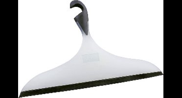 WENKO Douchewisser Loano XXL wit en zwart kunststof 34cm breed - Raamwisser - Trekker douche extra breed met ophanghaak