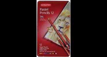 Derwent pastel potloden assorti in blik 12 stuks