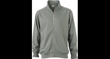 James and Nicholson Unisex Workwear Sweat Jacket (Donkergrijs)