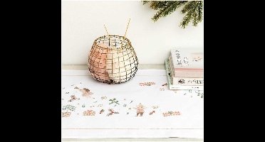 Voorbedrukte kerstloper engel van Rico om te borduren 45X100cm