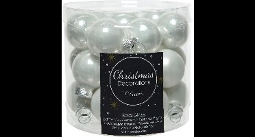 Kerstballen Mini Winterwit