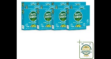 12 x Happy Earth – Shower Bar – 100% Natuurlijk Cedar Lime – 90 g - Wasstrips - Douchegel - Natuurlijke Douchegel - Ceder En Limoen - Sheaboter - Amandelolie
