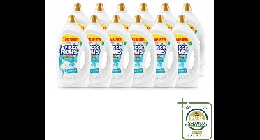 12 x Frisse Reus - Vloeibaar Wasmiddel - Lotus - Witte Was - 77 Wasbeurten - Wasstrips - Wasmiddel - Witte Was - Frisse Was - Vloeibaar Wasmiddel - Wasbeurten