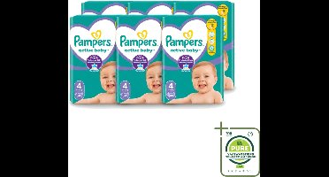 6 x Pampers – Luiers – Active Baby Maat 4 – 46 Luiers - Grootverpakking - Vaatwasstrips - Baby Luier - Baby Droog - Baby Luchtdoorlatend - Baby Comfort - Baby Nacht