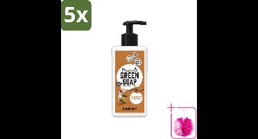 5 x Marcel’s Green Soap – Handzeep – Sandelhout & Kardemom – 250 ml - Bulkverpakking - Handzeep - Douchemop - Natuurlijke handzeep