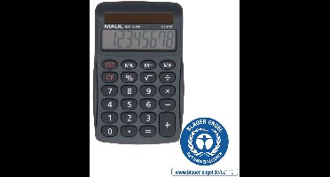 MAUL Bureaurekenmachine ECO MJ 455 LCD-scherm 1-regelig, 8 cijfers Solar 11.2 x 7.1 x 2 cm grijs