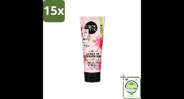 15 x Organic Shop - Shining Leave-In Conditioner Water Lily & Amaranth - 75 ml - Grootverpakking - Vaatwasstrips - Haarkleur Bescherming - Natuurlijke Haarkleur - Gezond Haar - Haarverzorging - Leave-in Conditioner
