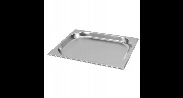 Mega-M Professionele GN 1/2 Bak - 32,5x26,5 cm - Diepte 20 mm - RVS - Gastronorm Tray - Roestvrij Staal - Ondiep model - Voor Oven en Presentatie