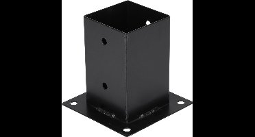 Starx Paalverbinder Type-SB - 9 x 9 cm - Zwart - Paalhouder op Plaat - Staal - Voor Pergola, Hekwerk en Bouwprojecten - Stevige en Stabiele Verbinding - 2 Jaar Garantie