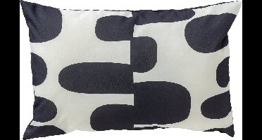 Dutch Decor - RIVANO - Buitenkussen 40x60 cm - waterafstotend en uv-bestendig - Charcoal Gray - antraciet