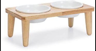 Designed by Lotte Dinerset Djeha - Hondenvoerbak - Hout - 40x21x15 cm
