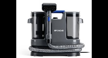 Hyundai Electronics - 1400W - Elektrische Vlekkenreiniger - 2 in 1 Koud en Warm Water - Met zelfreinigende functie - 15 kPa zuigkracht - Blauw en Grijs