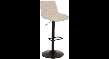 Lot de 2 tabourets de bar Cirea carré H.105cm pivotant beige noir