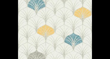ART DECO BEHANG | Retro - geel blauw grijs - A.S. Création Pop Style