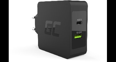 GREEN CELL Oplader USB-C 45W PD Met Kabel USB-C en extra USB port voor Asus ZenBook, HP Spectre, HP Envy x2