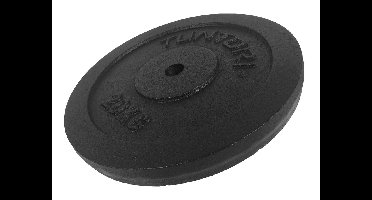 Tunturi Halterschijf - Halter gewicht - 1 x 20 kg - Ø 30 mm - Gietijzer - Incl. gratis fitness app
