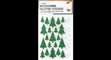 folia Schuimrubber Glitter Stickers KERST
