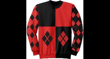 Batman Harley Quinn Diamonds Jumper BAT08569KJC Black/Red-L
