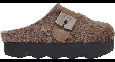 SCHOLL GRETA E Synthetic fur Dames Clogs - Brown - Maat 38