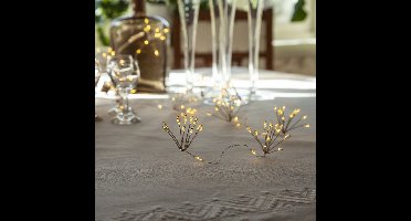 Star Trading Batterijgevoede lichtslinger 'Flower', 120 LED's, 10 lichtbronnen, timer, warm wit, L 140cm
