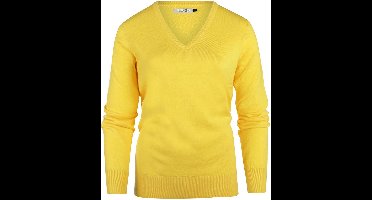 Steppin' Out Trui Cashmere Dames V-hals Geel - Maat L - Heren - Pullovers