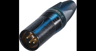 Neutrik NC4MXX-B XLR 4-pins (m) connector - verguld / zwart