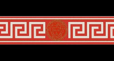 GRIEKSE BEHANGRAND - Goud Metallic Rood Wit - AS Creation Only Borders