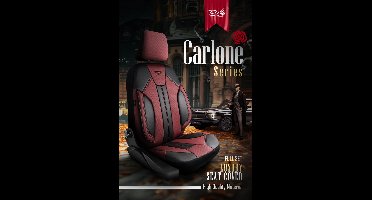 Stoelhoezen Mercedes e klasse 1995 – 2003 – Carlone Bordeaux/Zwart vol leder – perfecte pasvorm (Voorstoelen set 2 voorstoelen)