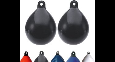 Set van 2 Majoni bolvormige stootkussens, diameter 55 cm, zwart
